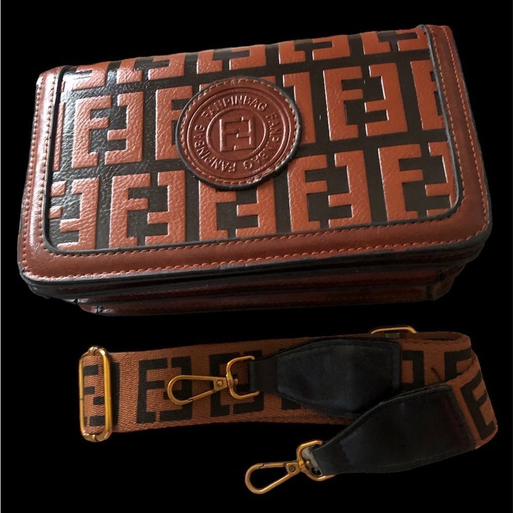 Designer Brown Crossbody Bag